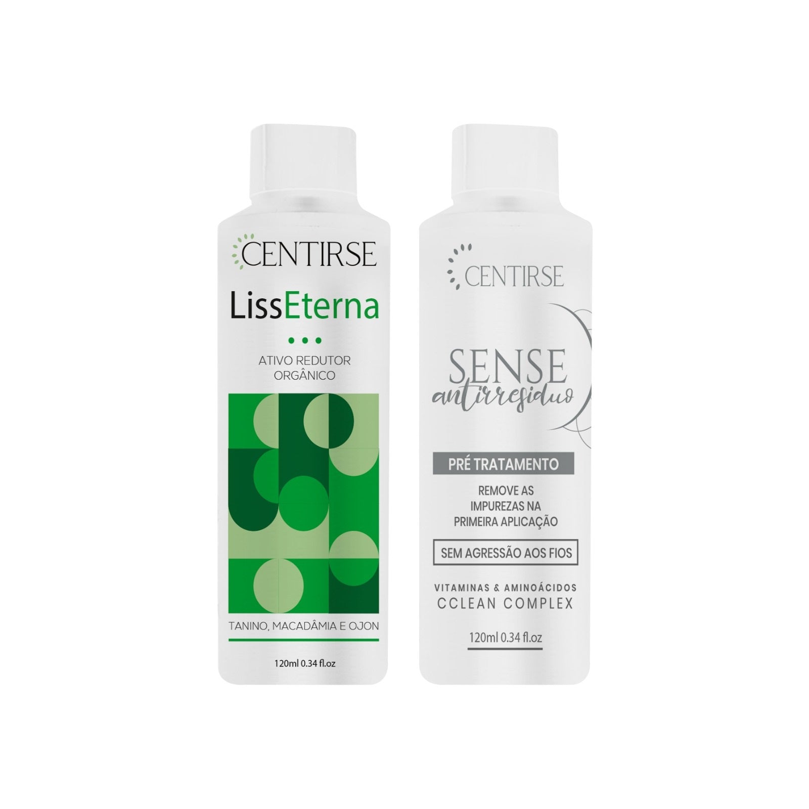 Redutor Orgânica LissEterna Centirse 120ml Kit Profissional Kit Shampoo + Ativo