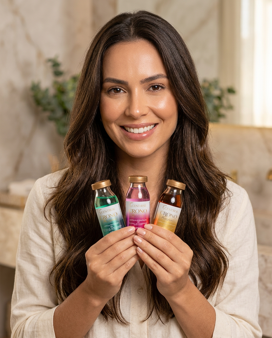 Trio Ampolas 15ml Crono Repair (Hidratação + Nutrição + Reconstrução)