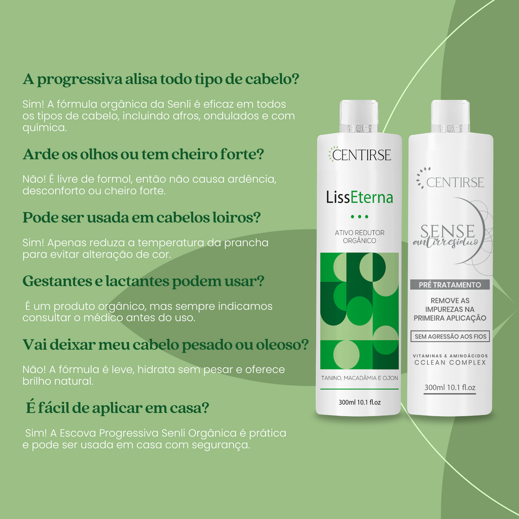 Redutor de Volume Orgânico LissEterna Centirse 300ml Kit Profissional