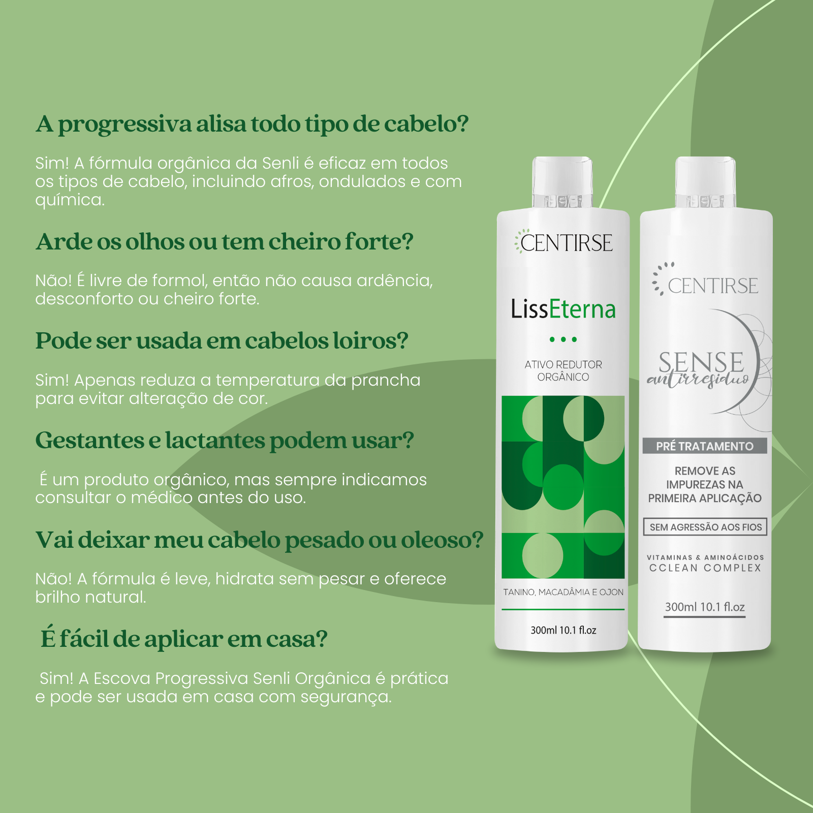 Redutor de Volume Orgânico LissEterna Centirse 300ml Kit Profissional